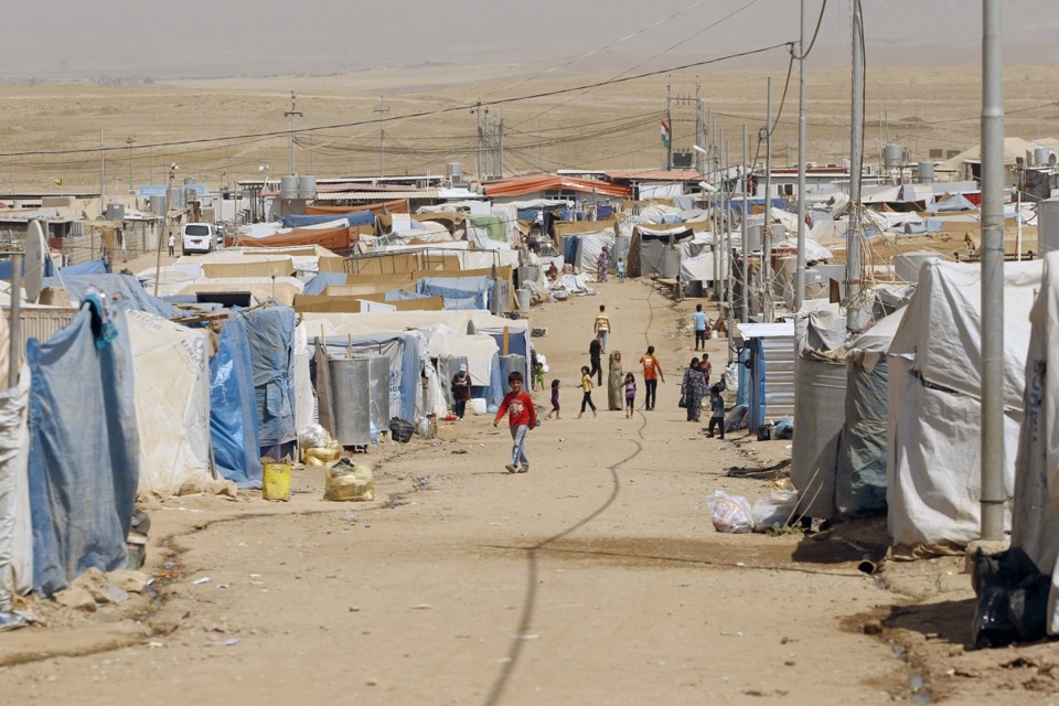 Sírios ocupam campo de refugiados em Domiz, na província iraquiana de Dohuk | Reuters/Thaier al-Sudani