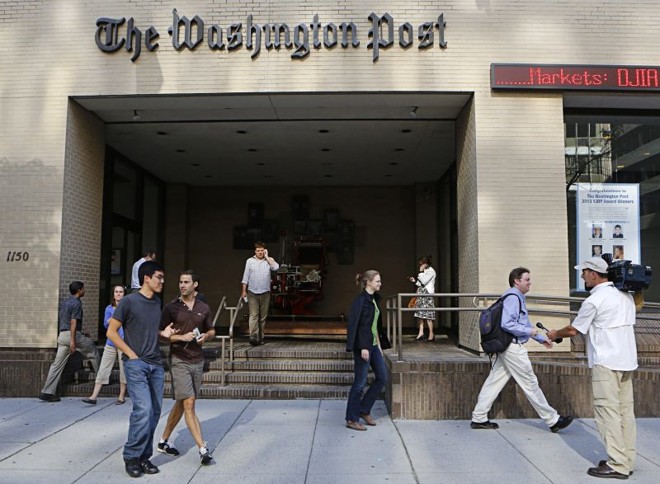 Sede do Washington Post: mudança na administração simboliza os desafios sem precedentes enfrentados pelos jornais | Stelios Varias/Reuters