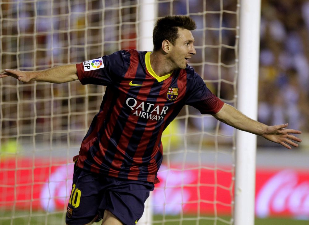 Jogador argentino marcou três vezes ainda no primeiro tempo e Barça segurou a vitória | Heino Kalis/Reuters