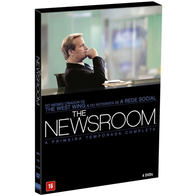 Serviço - The Newsroom 1.ª Temporada Completa - (The Newsroom, Estados Unidos, 2012). Direção de Aaron Sorkin. Com Jeff Daniels, Emily Mortimer, Sam Waterston e Jane Fonda. Warner Home Video. Quatro discos. Classificação indicativa: 16 anos. Preço médio: R$ 99,90. Série dramática |