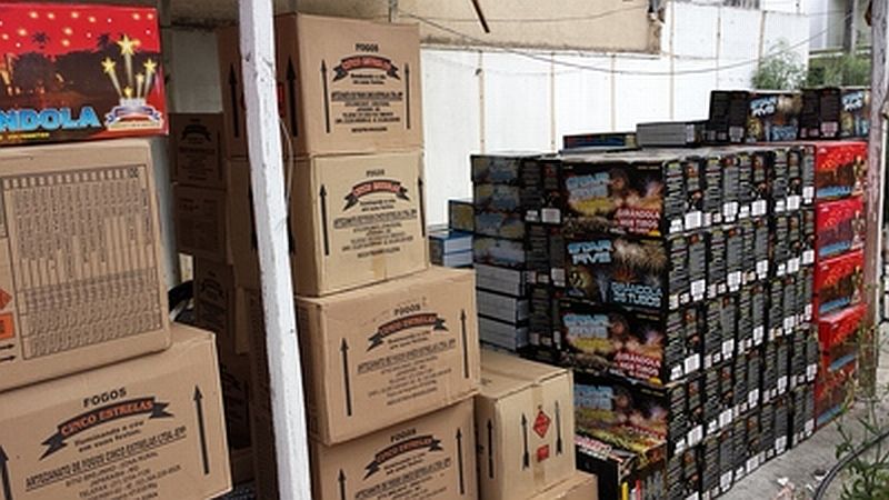 Depósito de fogos foi fechado por apresentar risco de explosão em zona urbana | Divulgação/Polícia Civil