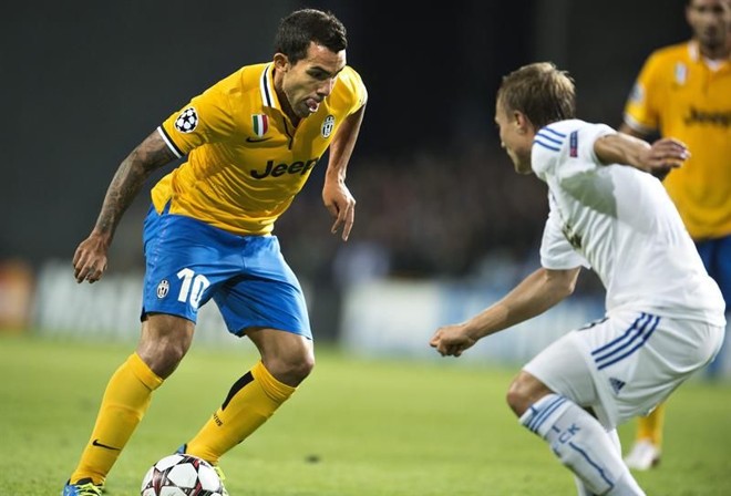 Juventus, de Tevez, não conseguiu superar o Copenhague | 