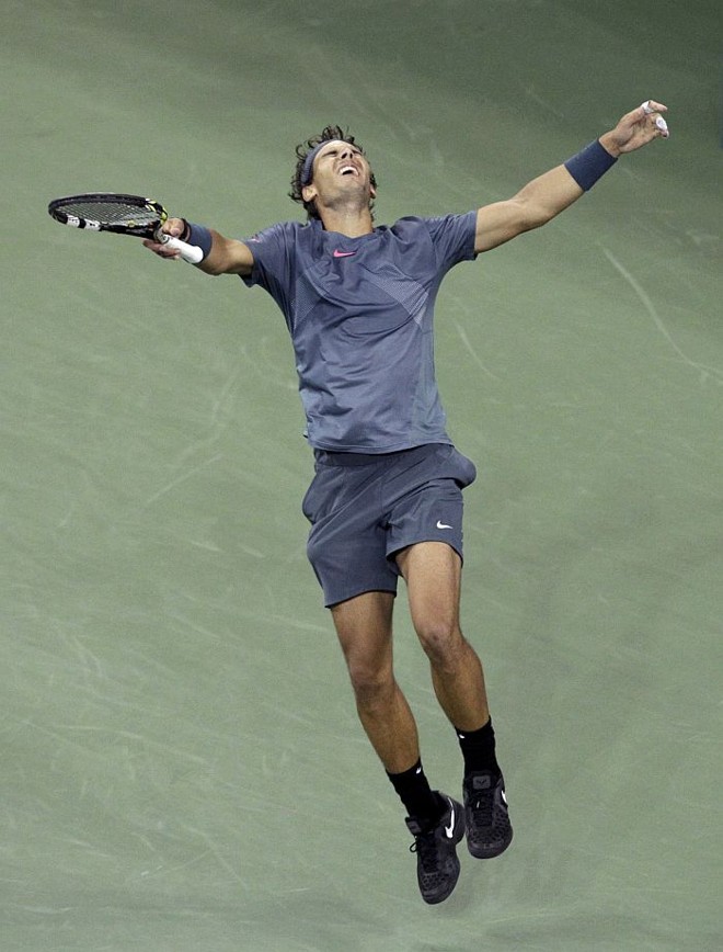 Rafael Nadal comemora o seu segundo título do Us Open |