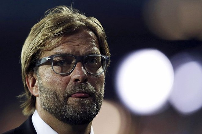 O técnico Jurgen Klopp, do Borussia Dortmund, na partida com o Nápoli | 