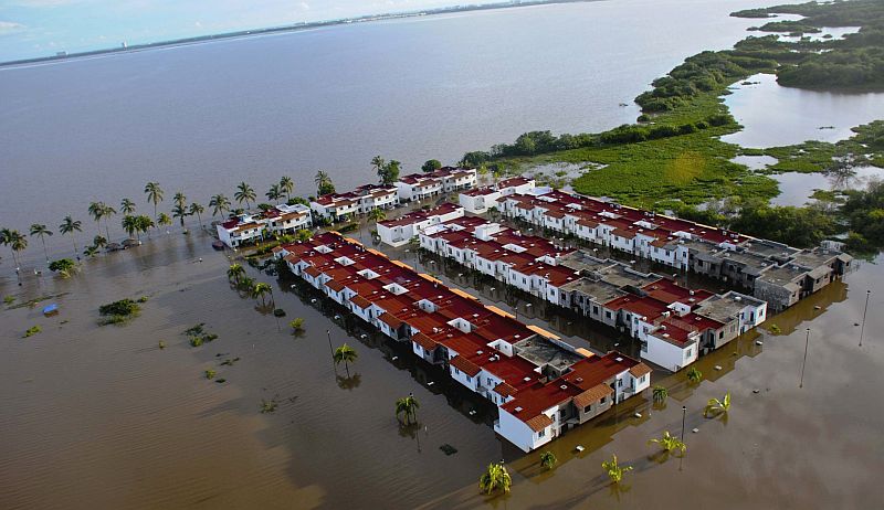 Área alagada em Acapulco, no México em decorrência do furacão Manuel, cujos ventos chegaram a 115 km/h | REUTERS/Stringer