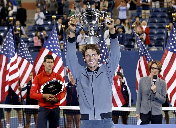 Nadal comemora o título do US Open | Mike Segar / Reuters