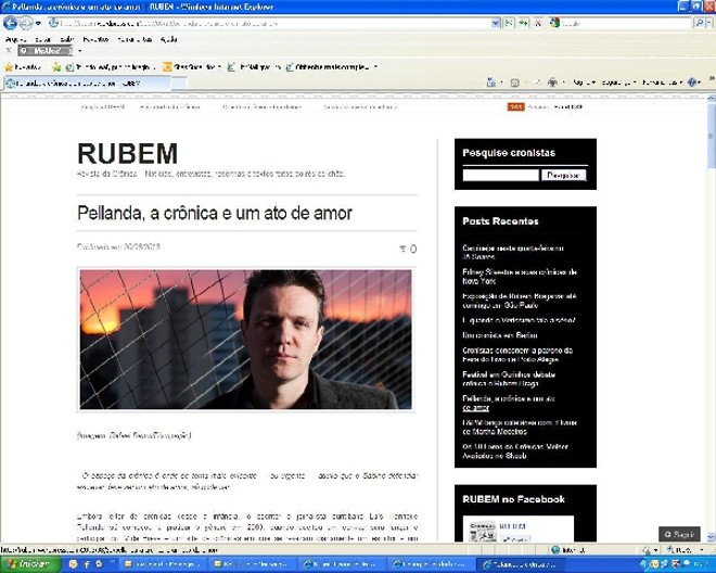 Página da Rubem: entrevista com Luís Henrique Pellanda |