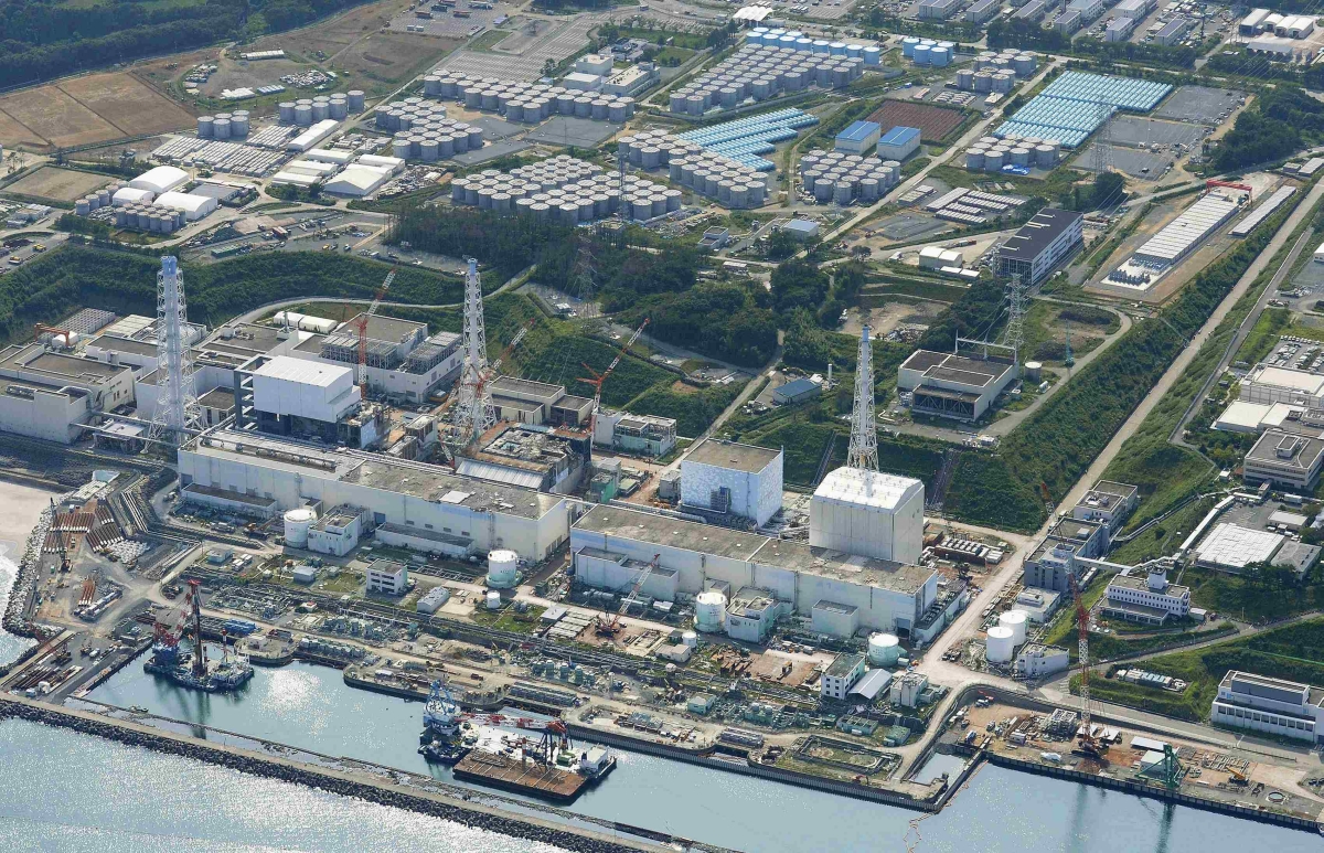 Vista aérea da usina de Fukushima, que tem tido problemas desde o tsunami de 2011 | Reuters/Kyodo