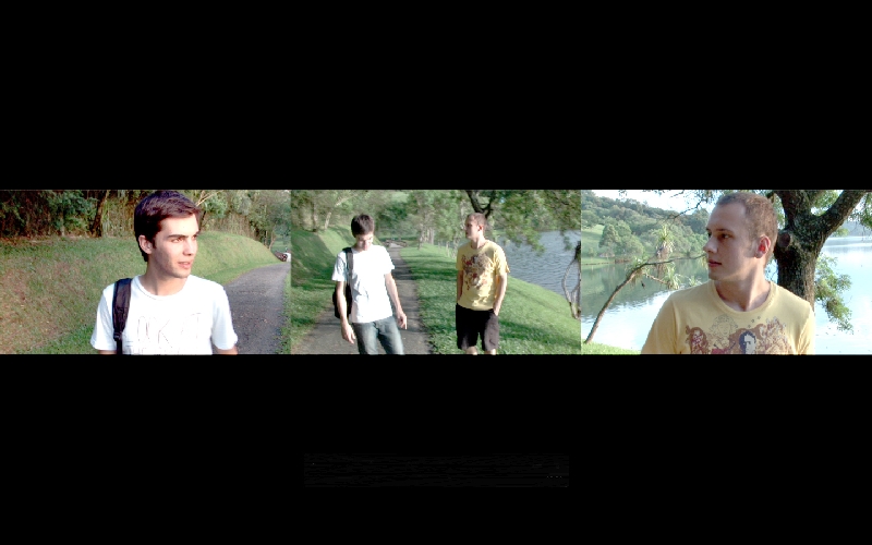 Gabriel Hubner e Roger Batista, em cena do curta-metragem Prisma | Divulgação