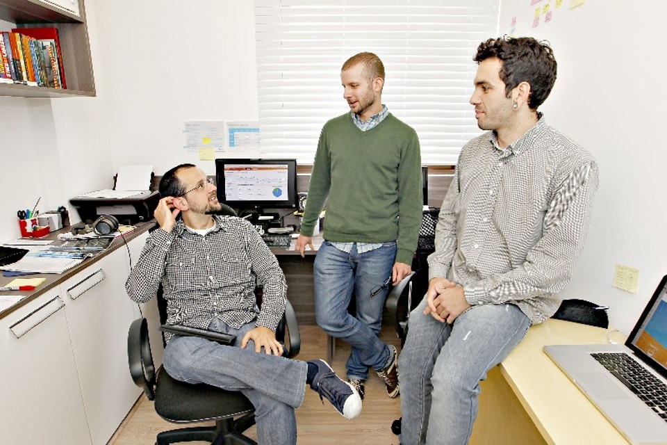 Marcus Pereira, Matheus dos Santos e Maurício Paim, sócios da Upwell Web Performance: inscritos para participar do evento | Antônio More/ Gazeta do Povo