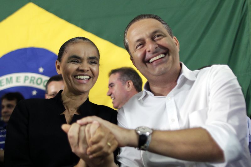 Marina Silva e o governador de Pernambuco, Eduardo Campos | REUTERS / Ueslei Marcelino