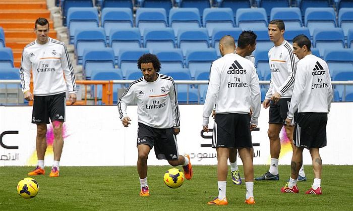 Marcelo sentiu a lesão no treino do Real Madrid nesta sexta-feira | KOTE RODRIGO / EFE