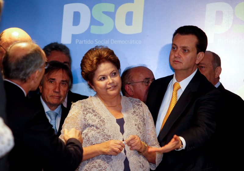 Dilma com Gilberto Kassab: apoio antecipado para 2014 | Allan Marques/Folhapress
