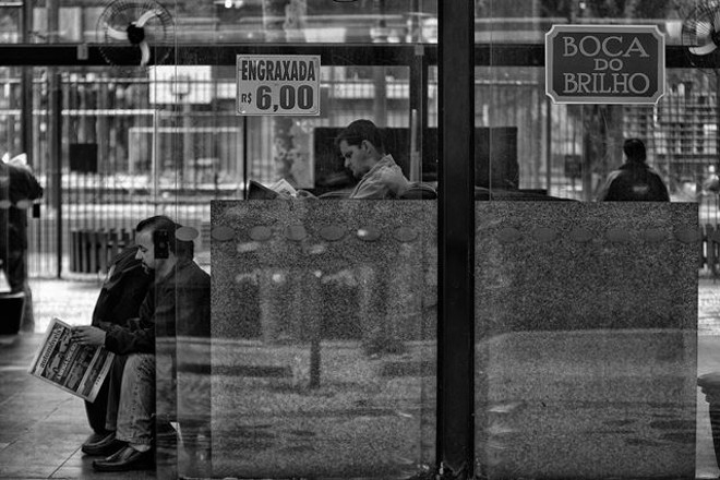 A Boca do Brilho, no centro, foi criação do arquiteto na revitalização da Praça Osório, em 2001 |