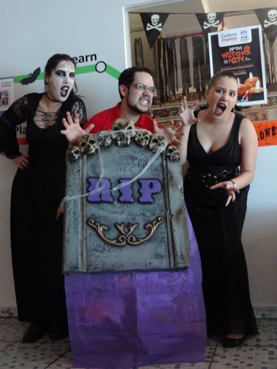 Na Cultura Inglesa, houve programação especial para os alunos celebrarem o Dia das Bruxas | Divulgação/Cultura Inglesa