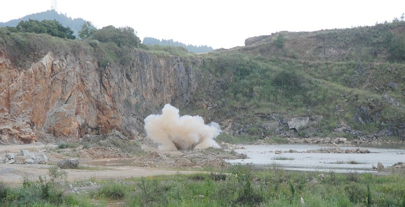 No total, foram destruídas 380 bananas de dinamite | Polícia Civil/Divulgação