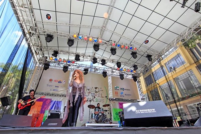 Cantora esbanjou disposição durante o show |