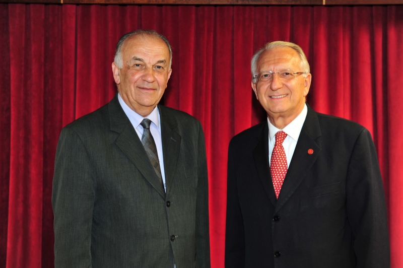 Waldemiro Gremski e Clemente Juliatto: sucessão na direção da PUCPR ocorre em dezembro | Divulgação/PUCPR