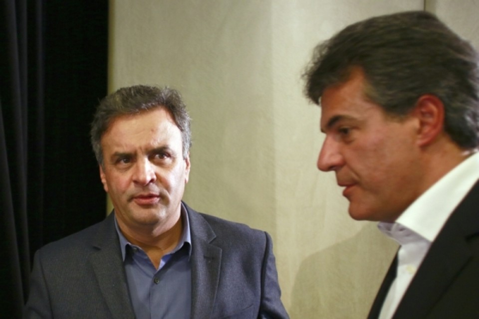 Tucanos reunidos Aécio Neves, candidato a presidência e Beto Richa, Governador do Paraná | Marcelo Andrade/ Gazeta do Povo