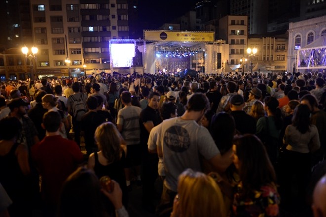 Uma multidão prestigiou o show do cantor |