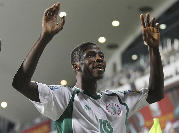 Kelechi Iheanacho comemora o título da Nigéria na Copa do Mundo sub-17 | Ali Haider / EFE