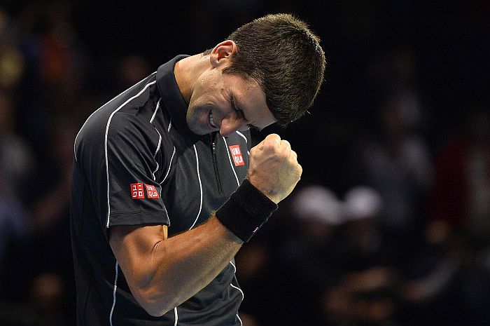 Djkovic venceu suíço Stanislas Wawrinka por 2 sets a 0, em Londres, pela semifinal do ATP Finals | Toby Melville / Reuters