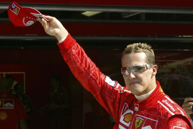 Schumacher é heptacampeão mundial de Fórmula 1. Cinco destes títulos foram conquistados quando corria pela Ferrari |