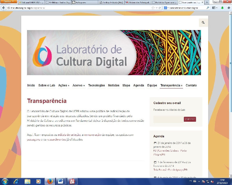 O Laboratório dá transparência a todos os seus gastos | Reprodução/site