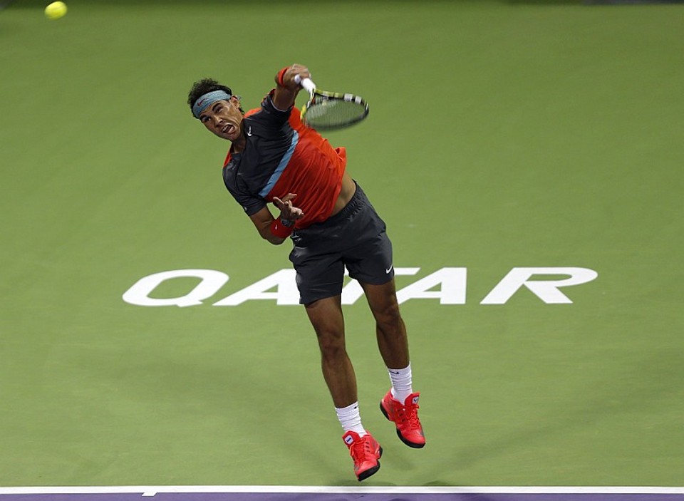 Nadal venceu a revanche contra Rosol em torneio de preparação para o Australian Open | Ahmed Jadallah / Reuters