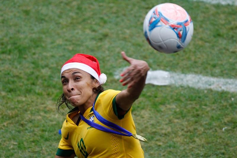 Marta lembrou do título mundial no handebol: "Elas estão de parabéns por esse título, que o futebol feminino também almeja" | Fernando Bizerra Jr. / EFE