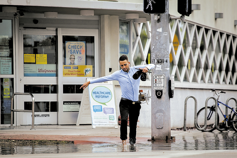 A Flórida é o Estado americano mais vulnerável à elevação do oceano | Angel Valentin /The New York Times