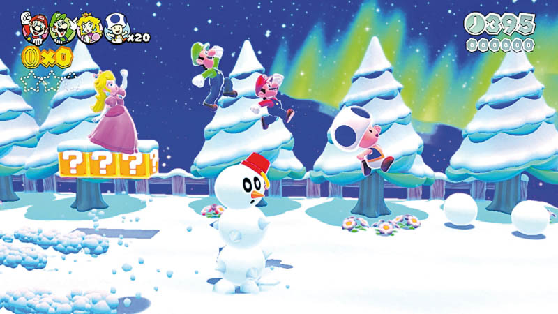 O Super Mario 3D World oferece uma princesa super-heroína entre os personagens escolhidos |