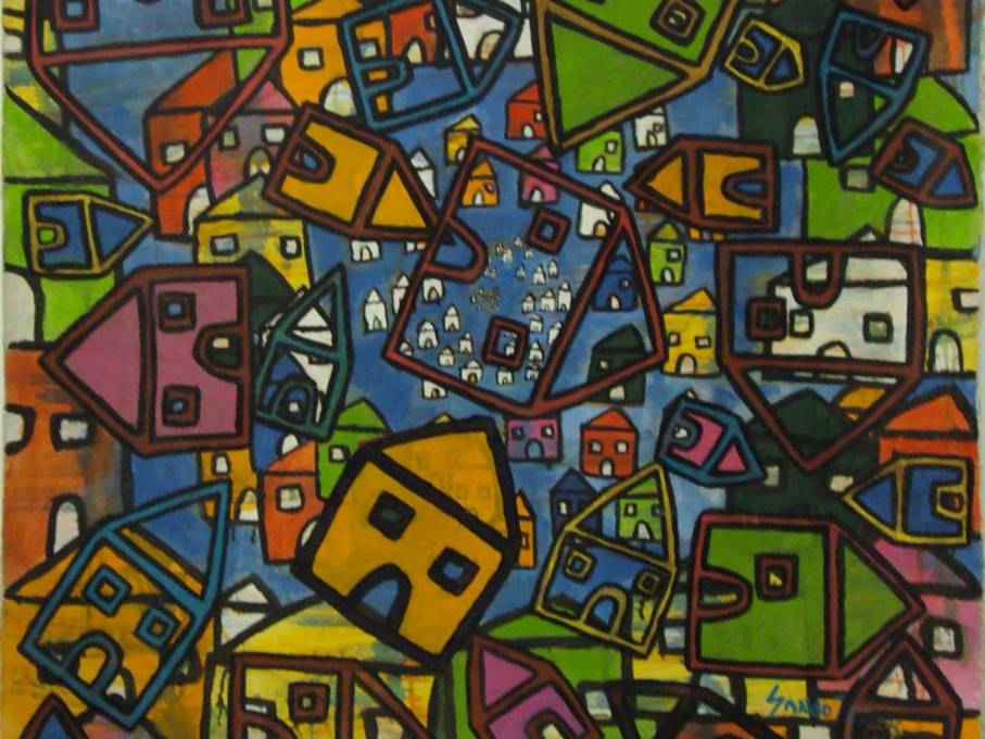 Obra "Caos urbano" de Sandoval Tiburcio | Reprodução