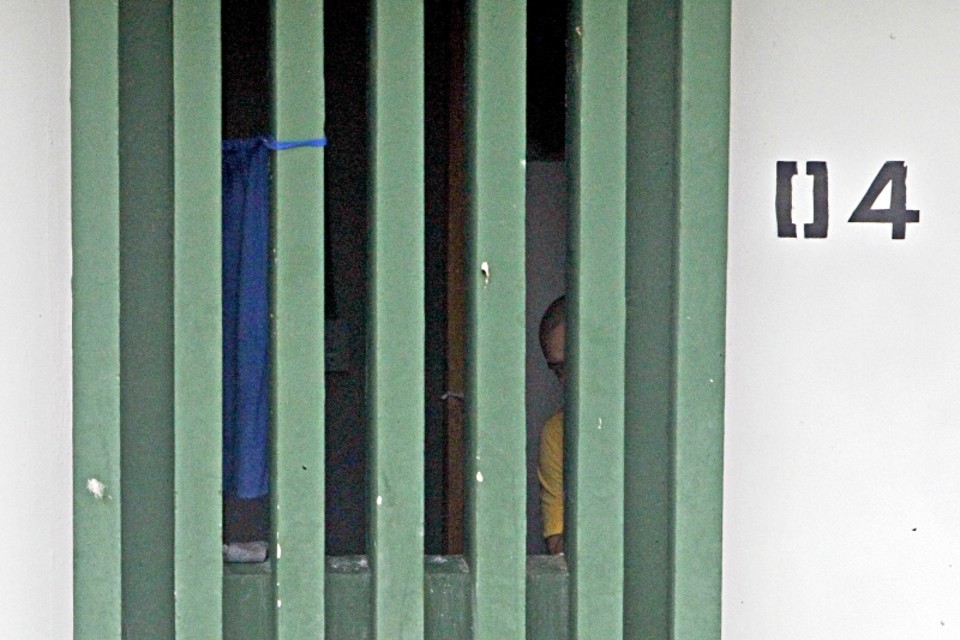 O vascaíno Leone, um dos três presos após a briga na Arena, no Presídio Industrial Jucemar Cesconetto, em Joinville | Albari Rosa/Gazeta do Povo