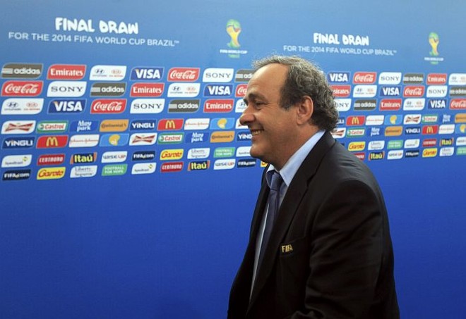 O presidente da Uefa e candidato à Fifa nas próximas eleições, Michel Platini |