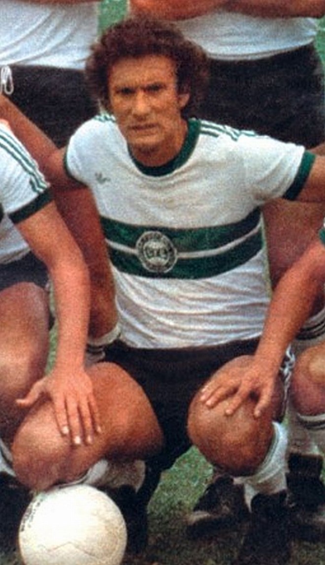 Pedro Rocha com a camisa do Coritiba, onde foi campeão paranaense em 1978 |