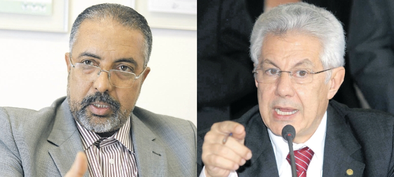 O senador Paulo Paim, em seu segundo mandato, apoia a medida; já o deputado federal Arlindo Chinaglia, há 20 anos na Câmara, acredita que o partido vai perder bons quadros | Ivonaldo Alexandre/Gazeta do Povo; Wilson Dias/Abr