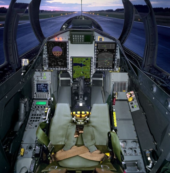 Cockpit do modelo Gripen D | 