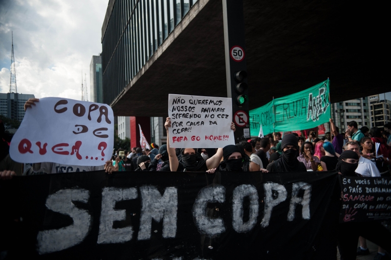 Protesto em São Paulo contra a Copa: manifestações estão sendo monitoradas, principalmente pela pré-campanha petista | Marcelo Casal/ABr