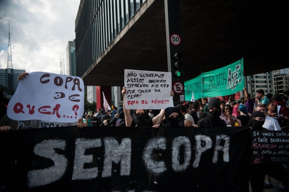 Protesto em São Paulo contra a Copa: manifestações estão sendo monitoradas, principalmente pela pré-campanha petista | Marcelo Casal/ABr