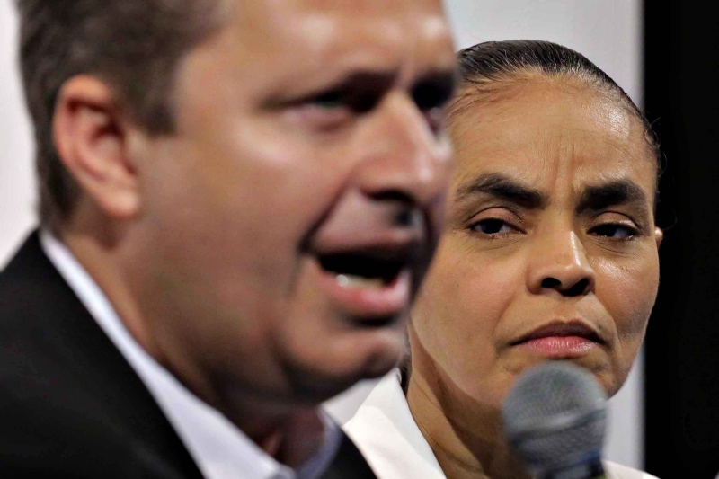 Campos com Marina: ela mantinha mistério sobre se iria ou não brigar pela cabeça da chapa do PSB à Presidência | Nelson Antoine/Fotoarena/Folhapress