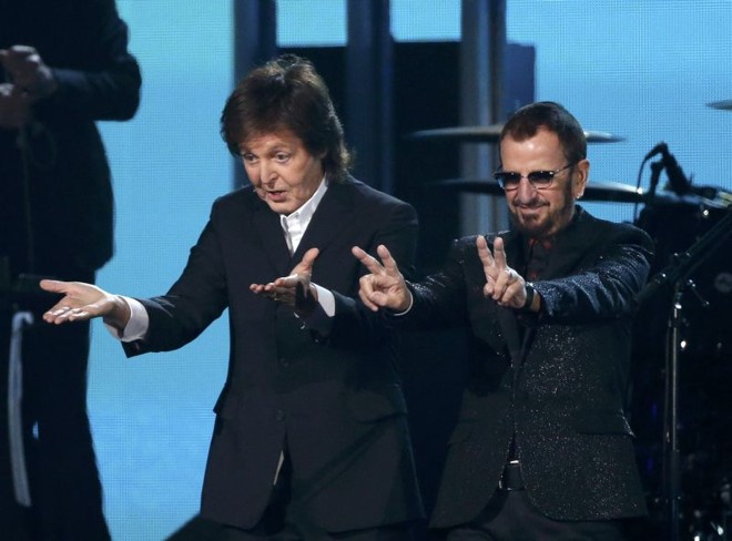 Paul McCartney e Ringo Starr juntos no mesmo palco foi uma das atrações musicais do Grammy | 