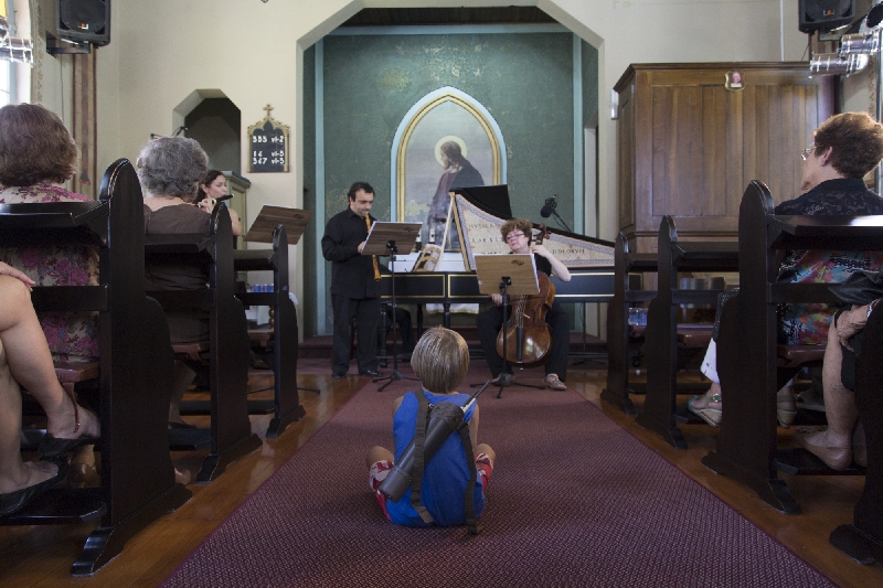 Recital dos professores lotou a Igreja de Cristo ontem na hora do almoço | Henry Milléo/Gazeta do Povo