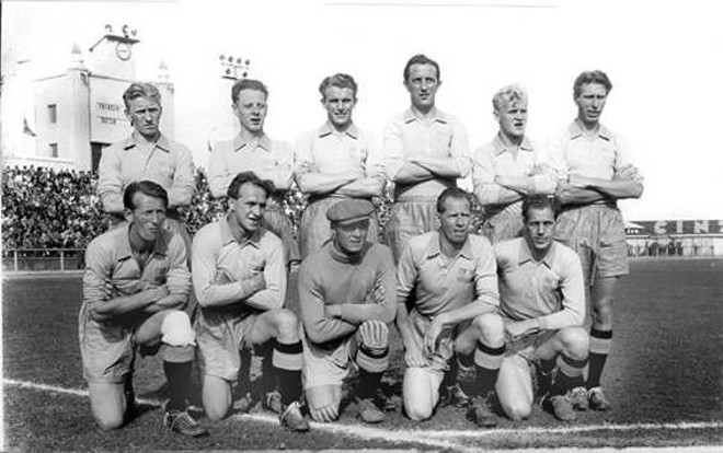 Seleção da Suécia em Curitiba na Copa de 50 |