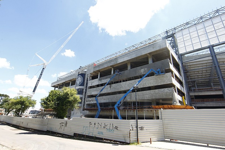 A Arena da Baixada teve em seu último boletim de andamento 88,8% de suas obras concluídas | Antonio More / Agência de Notícias Gazeta do Povo