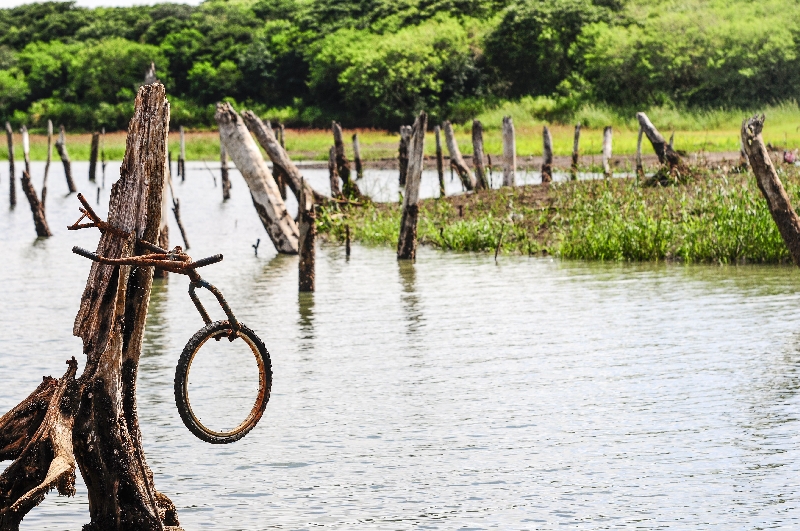 Lago de Itaipu, dois metros abaixo do nível normal: consumo alto e reservatórios baixos fazem o país depender mais das usinas termelétricas | Marcos Labanca/ Gazeta do Povo