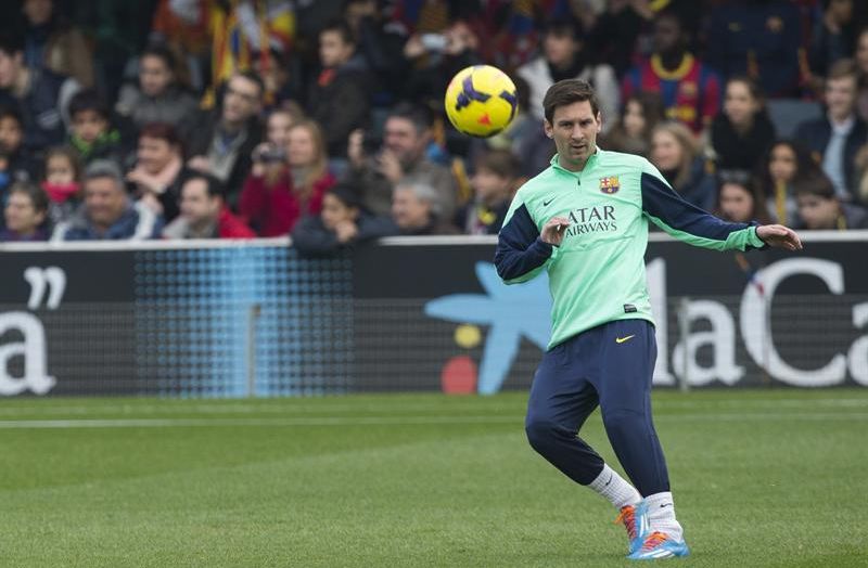 Messi foi o mais ovacionado em treino aberto do Barcelona | EFE