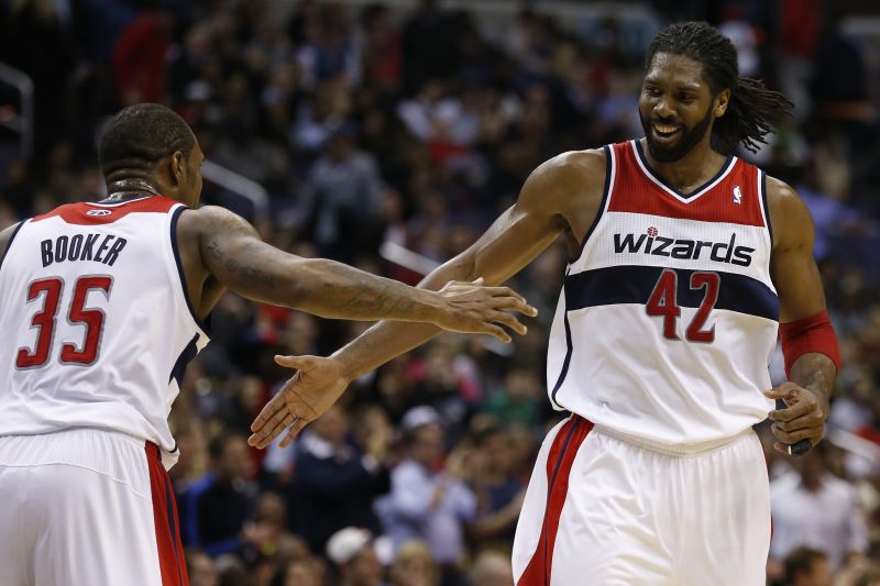 Nenê teve grande atuação na vitória do Wizards contra o Miami Heat | Geoff Burke-USA TODAY Sports