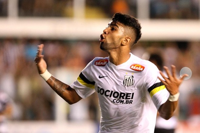 Gabriel marcou o único gol do Santos na Vila Belmiro | Lucas Baptista / Futura Press / Folhapress