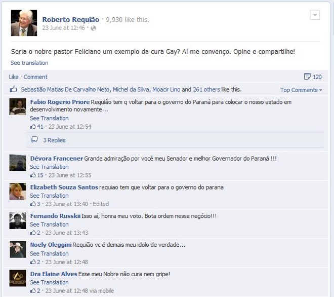 O senador Roberto Requião é um dos mais atuantes nas redes, que usa para alfinetar seus oponentes das mais diversas maneiras | 